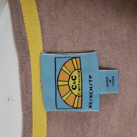 C&C California sweater wool cashmere blend light brown, women's size XS - Picture 4 of 7